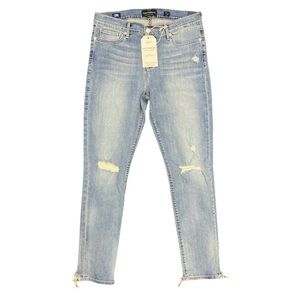 🍀💎Lucky brand  women Light Blue Distressed Skinny Jeans